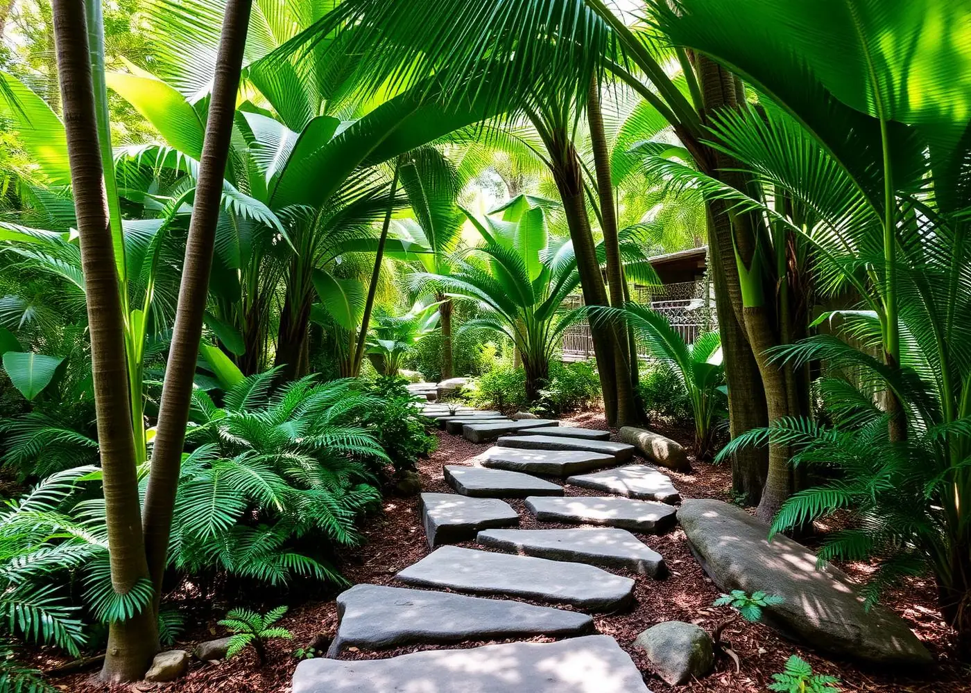 Jungle and lagoon landscape of Mukta Residencial